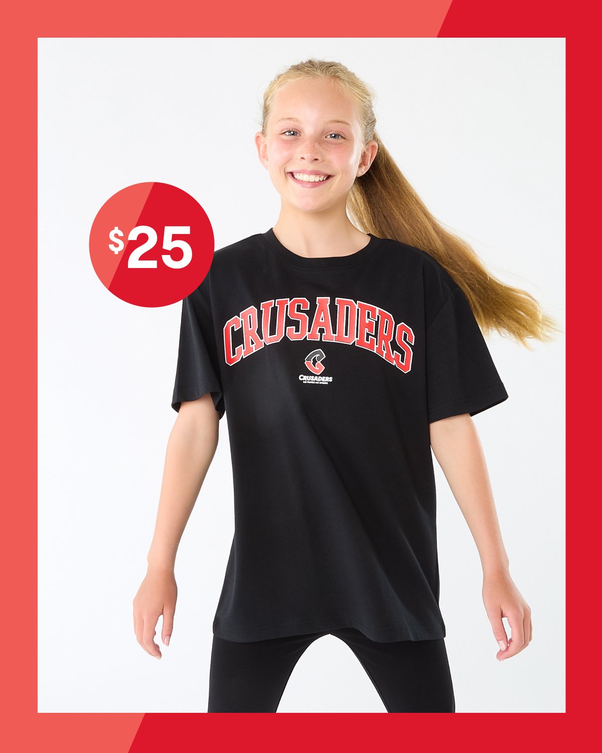 Crusaders youth tee $25.