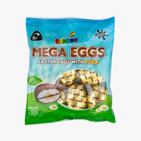 Mega Eggs Large Marshmallow Eggs with Yolk 320g $9.