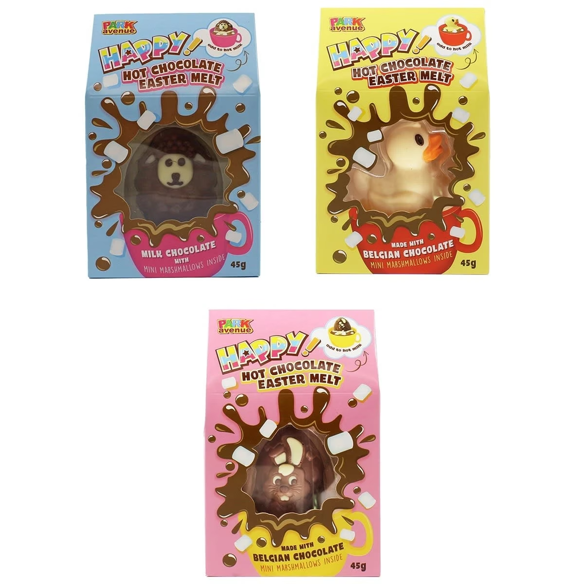 Park Avenue Happy Hot Chocolate Easter Melt 45g $7ea.