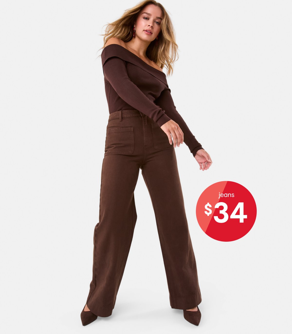 Wide Leg Pocket Jeans