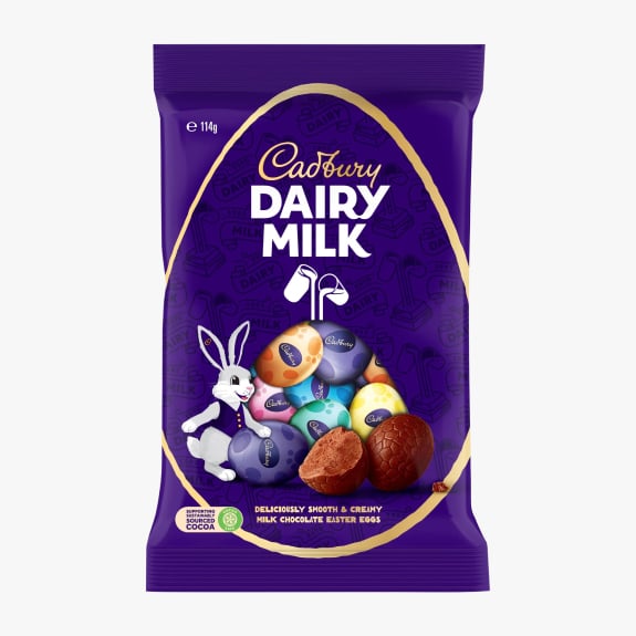 Cadbury Dairy Milk egg bag 114g $6.50.