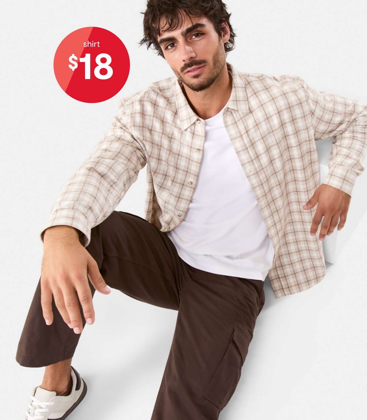 Long sleeve brushed shirt