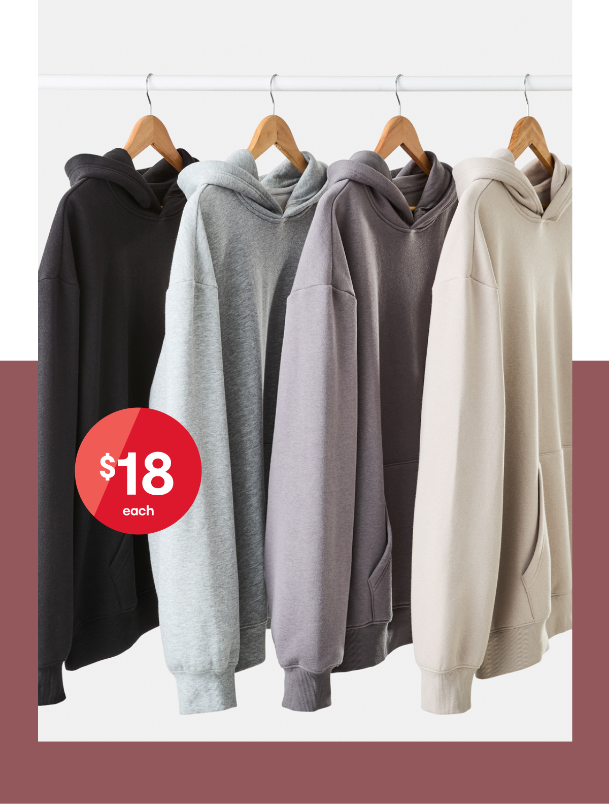 Mens relaxed hoodie. Sizes:XS-4XL. $18ea.