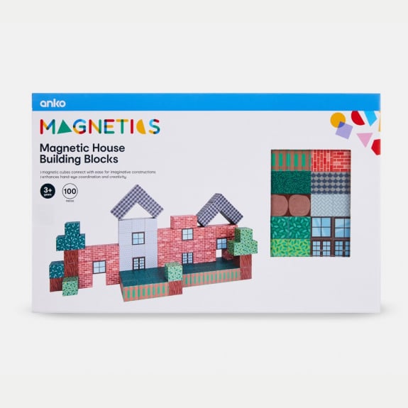 Magnetic house building blocks 100 pieces $49.