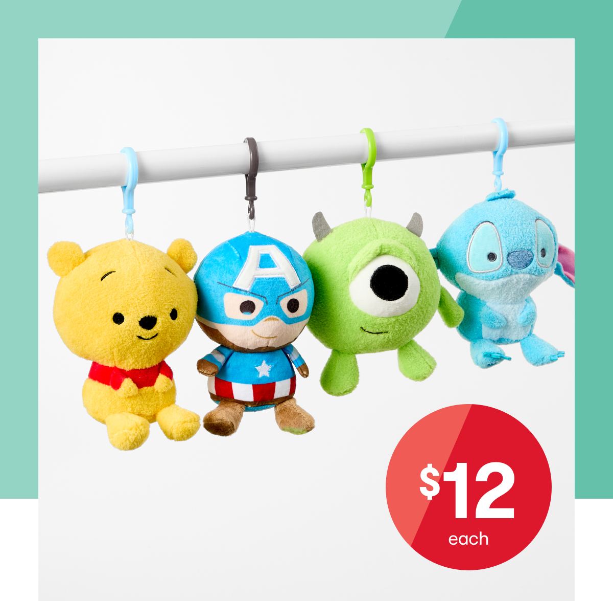 Disney, Pixar and Marvel assorted clip on $12ea.