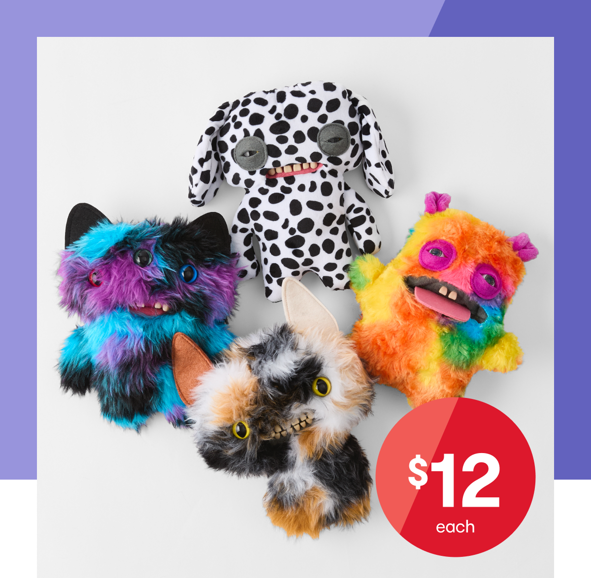 Assorted Fuggler Butt Ugly Pets $12ea.