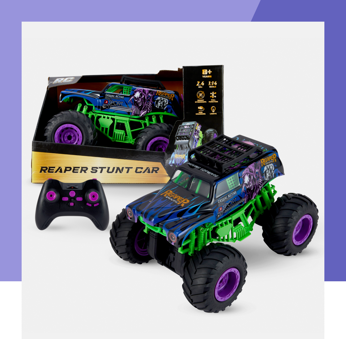 Remote control reaper stunt car $45ea.
