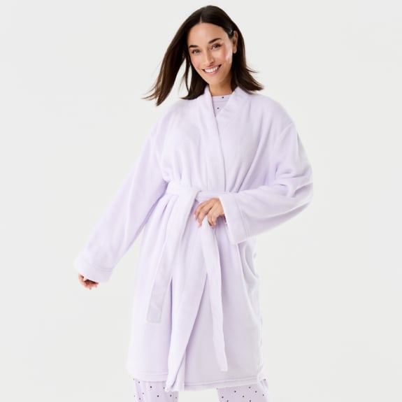 Coral fleece gown. Sizes: XXS-3XL. $12.