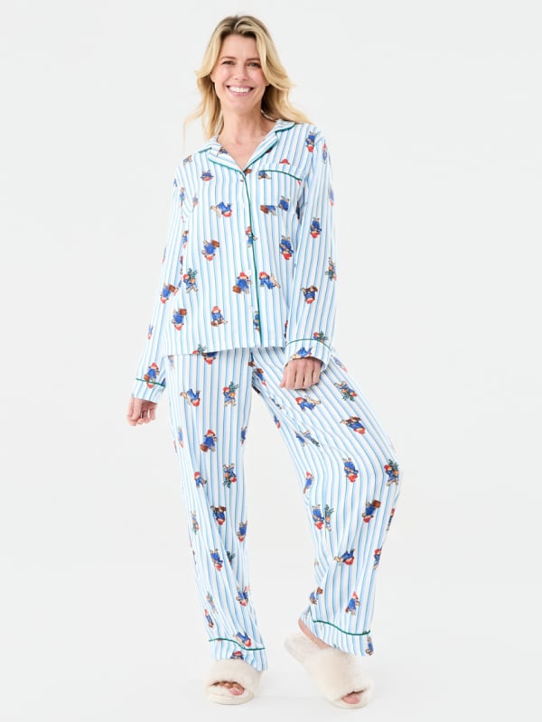 Paddington flannel PJ. Sizes: 6-22. $32 set.