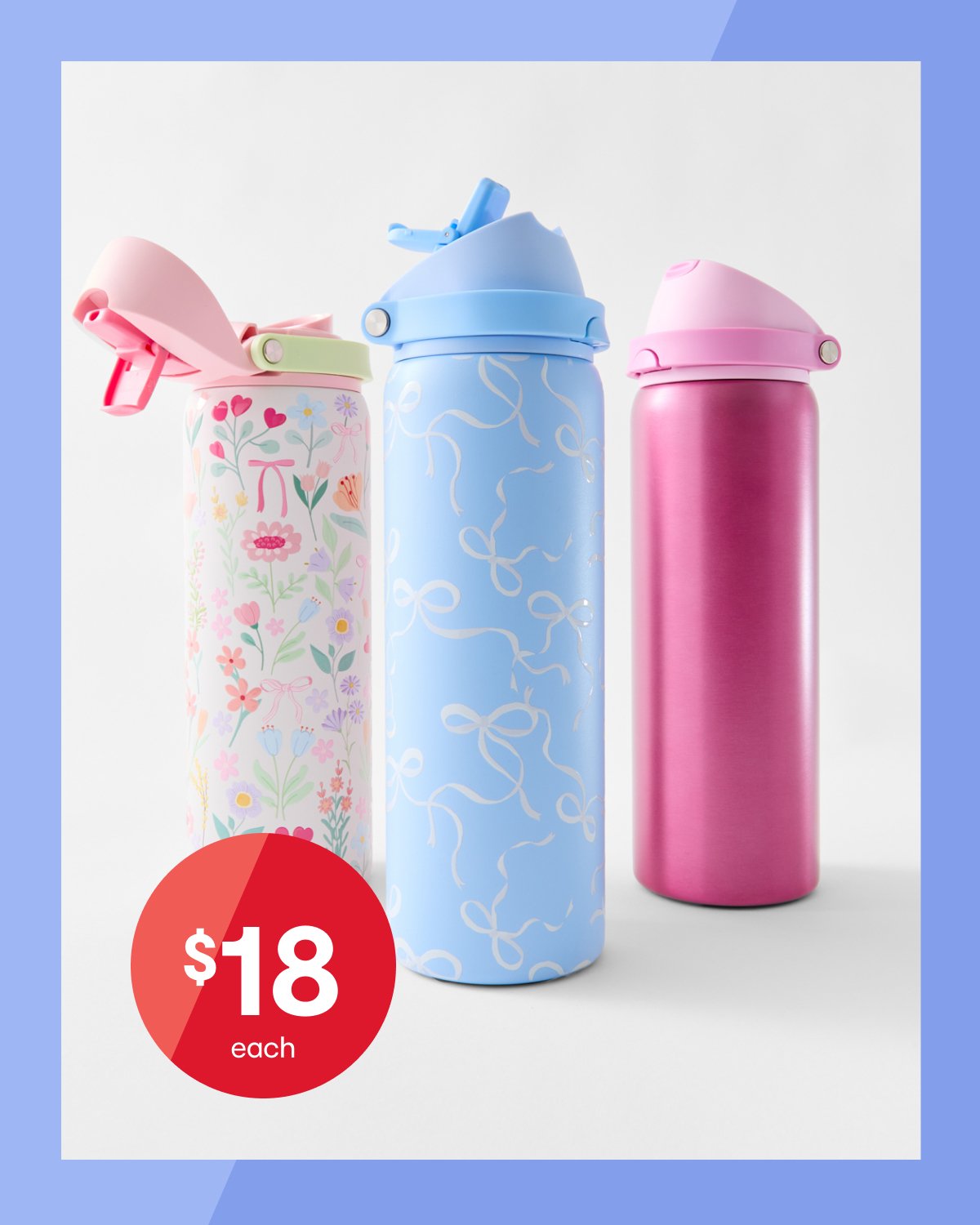 940mL dual lid drink bottle $18ea.
