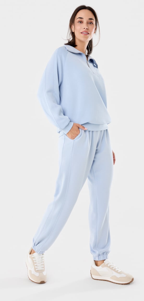 Active modal track pant blue. Sizes: 6-18. $22.