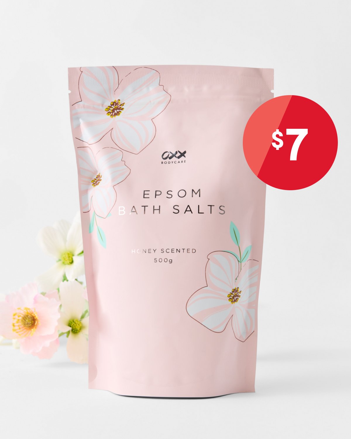 OXX bodycare epsom body salts 500g honey scented