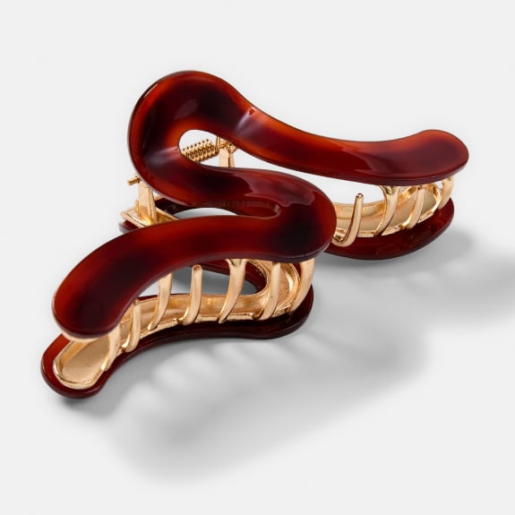 Resin swirl hair clip $6.