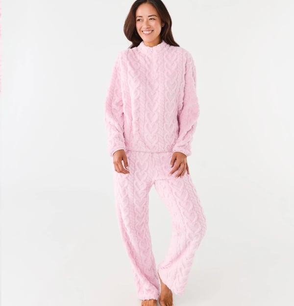 1/4 zip fleece PJ set. Sizes: 06-22. $30ea.