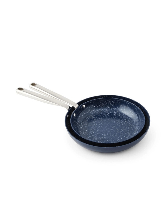 2 Pack Ceramic Coated Fry Pans - Blue