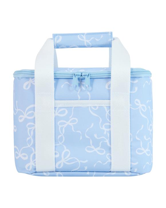 Bow Twin Handle Lunch Bag - Blue