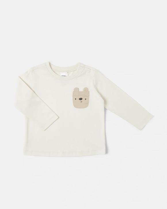 Cotton Long Sleeve Pocket T-shirt