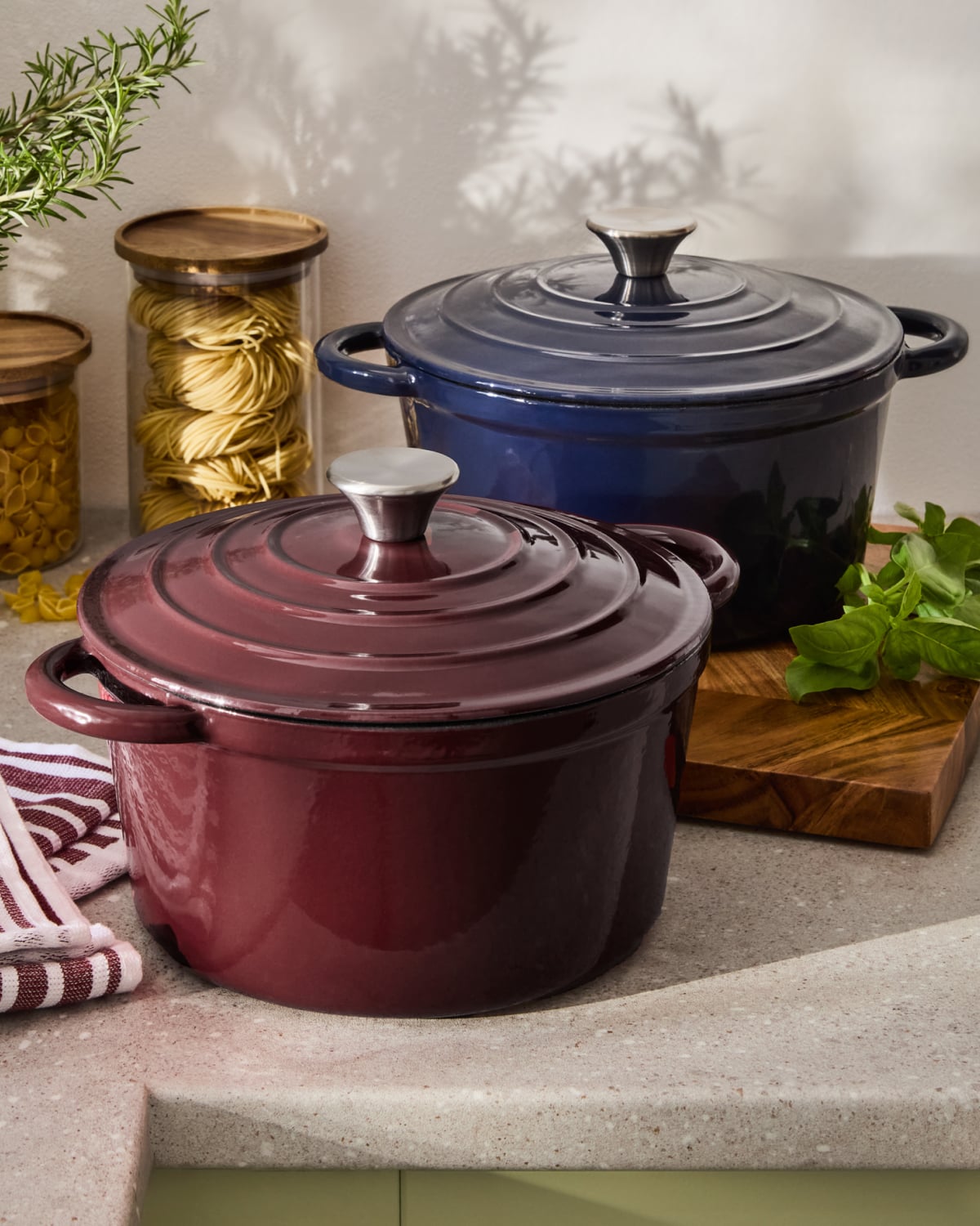24cm cast-iron casserole $42ea.