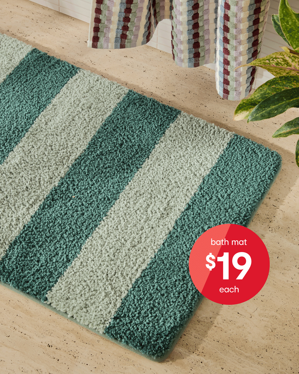 Memory foam bath mat $19ea.