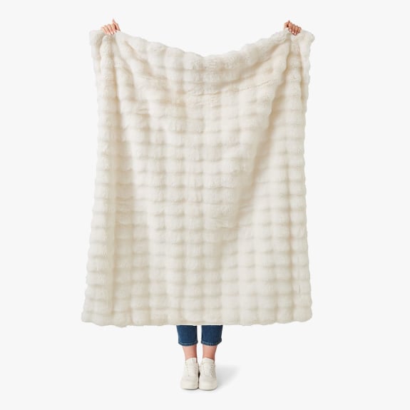 Wave faux fur throw $29.