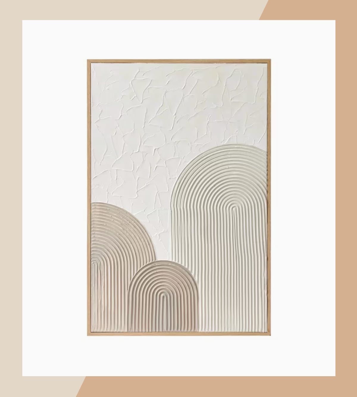 Textured framed canvas. Size: 90cm x 60cm. $30.