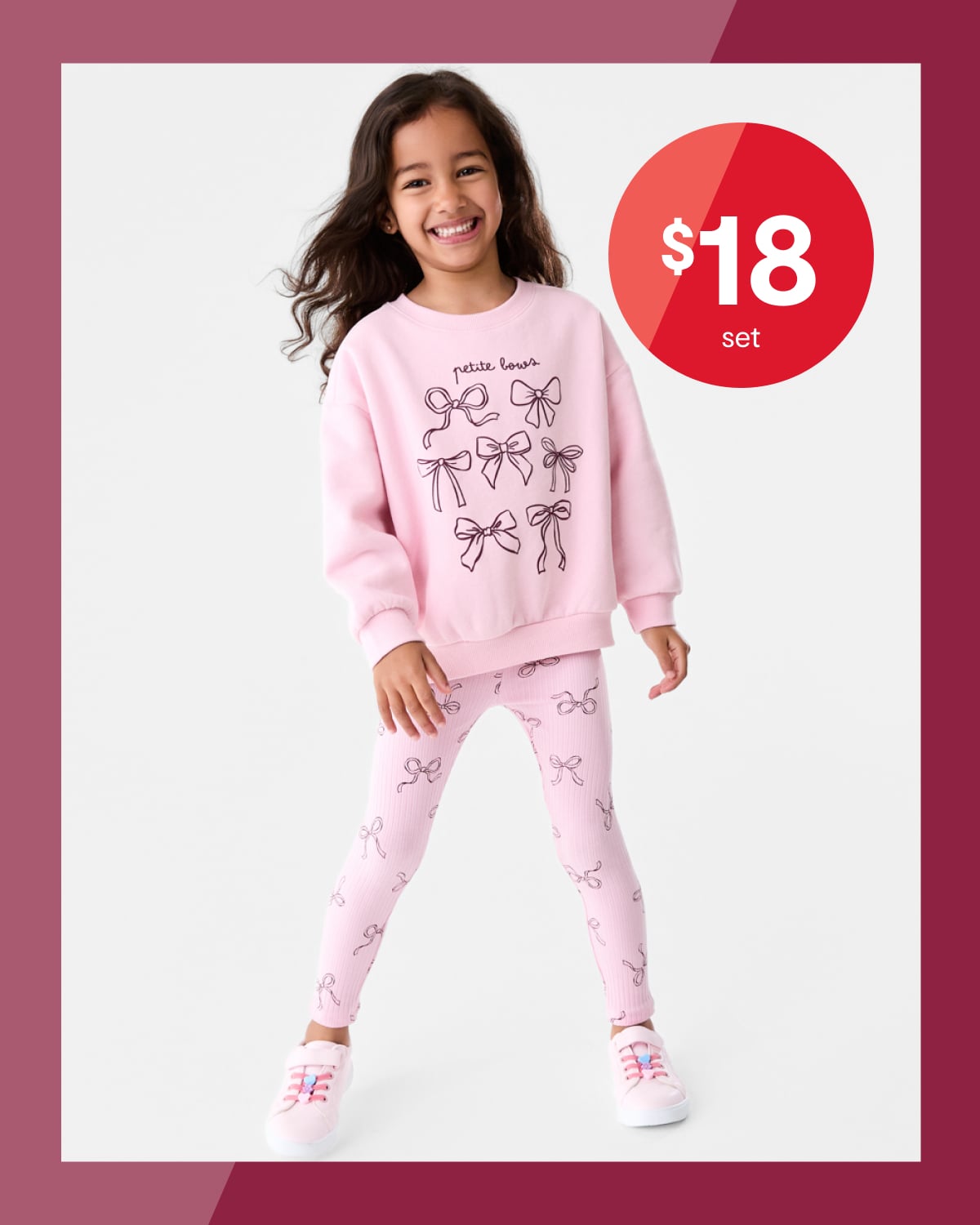 Oversized crew and legging set. Sizes: 1-9. $18.