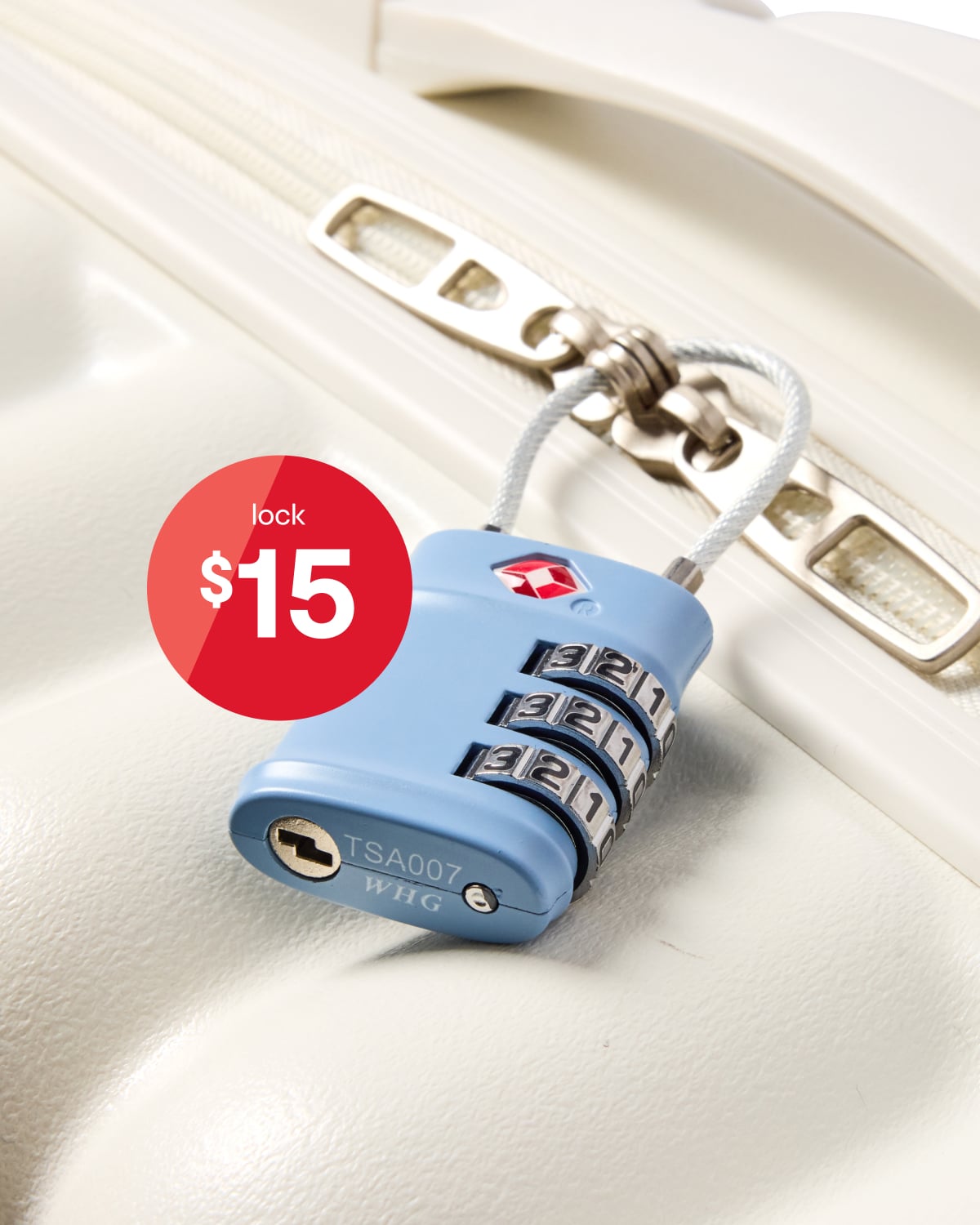 Flexible tsa travel lock assorted
