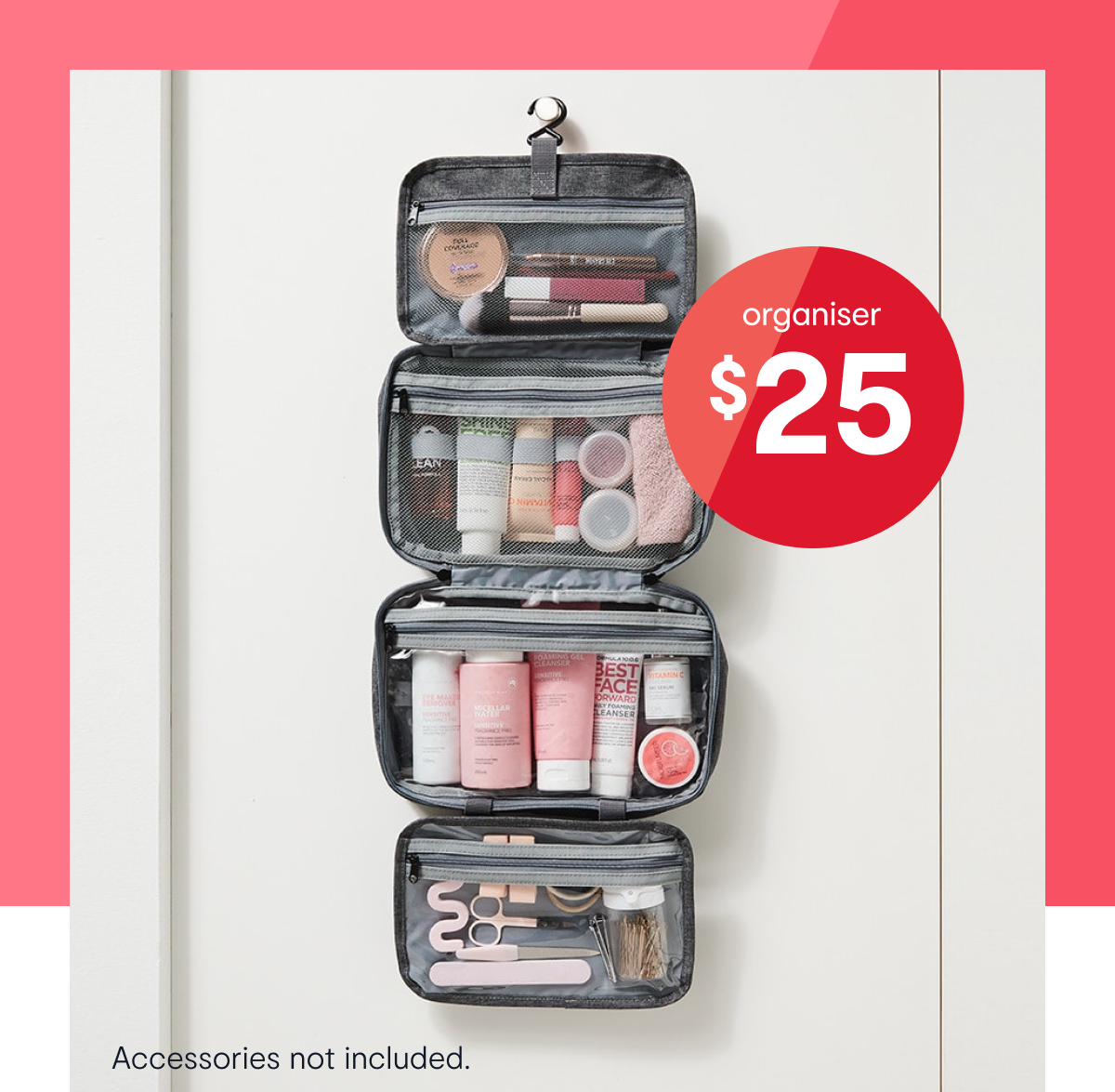 Multi pocket hanging organiser $25.