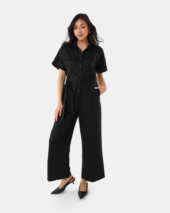 Short Sleeve Utility Jumpsuit