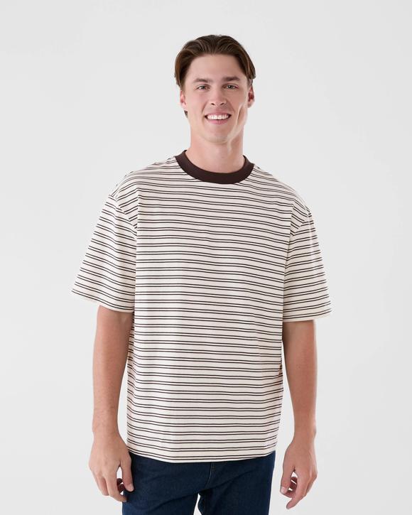 Oversized Textured Stripe T Shirt