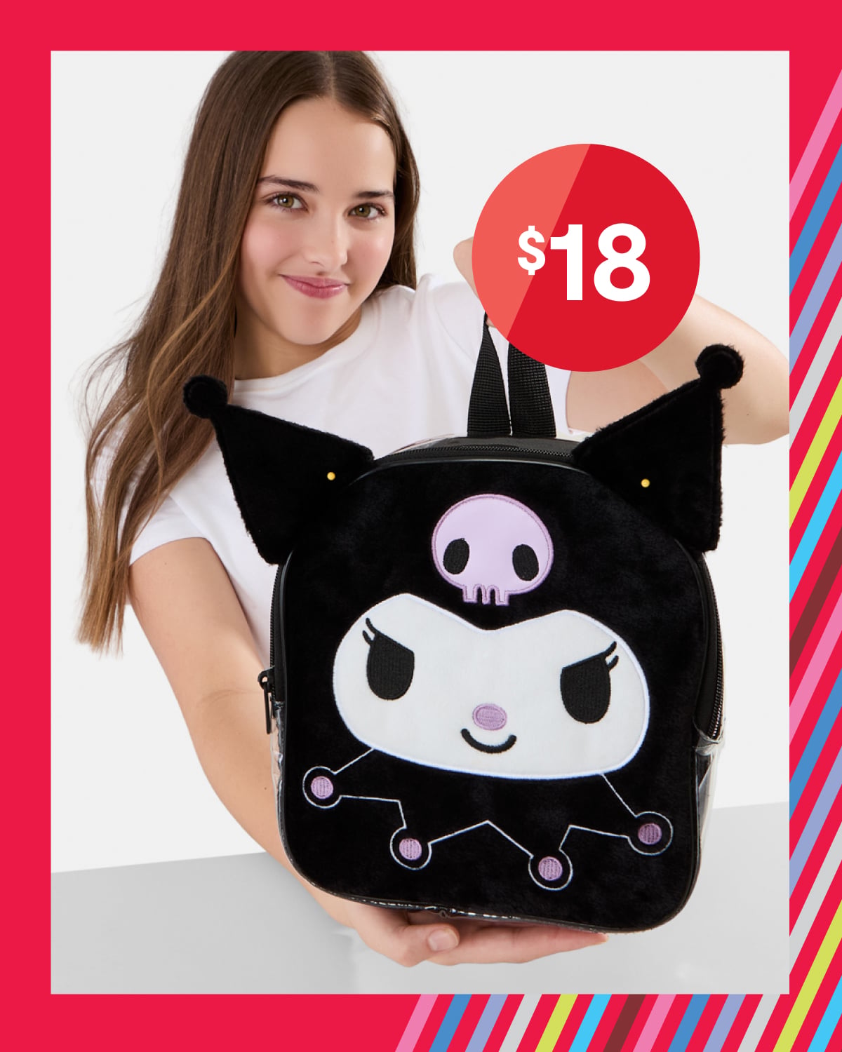 Kuromi fluffy stationery set $18.