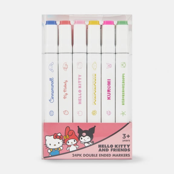 24pk Hello Kitty and Friends double ended markers $17.