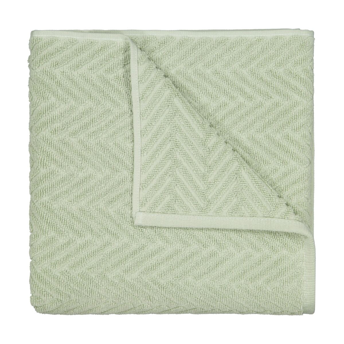 Cotton Chevron Mega Towel - Sage