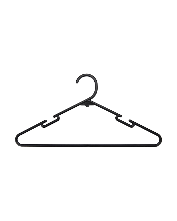 12 Pack Plastic Hangers - Black