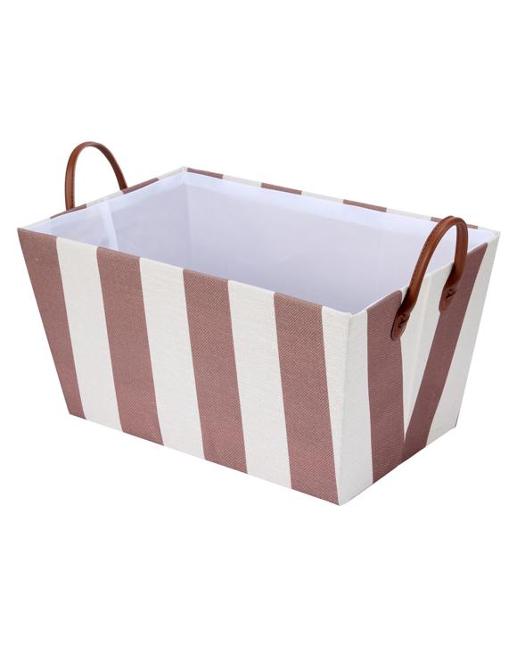 Tapered Basket - Chocolate Stripe