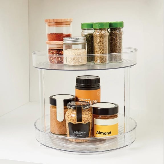 Clear 2 tier turntable $12.