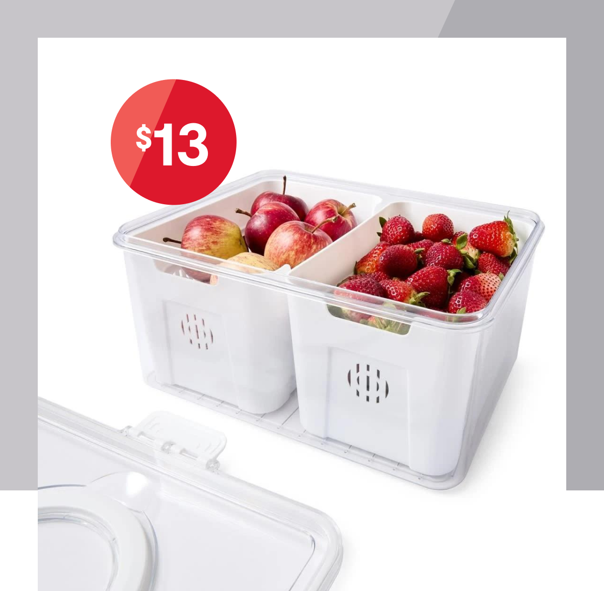 2 compartment fridge storage $13.