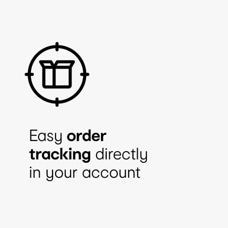 Easy order tracking directly in your account