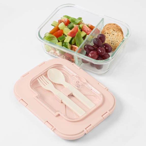 Glass bento with cutlery $8.