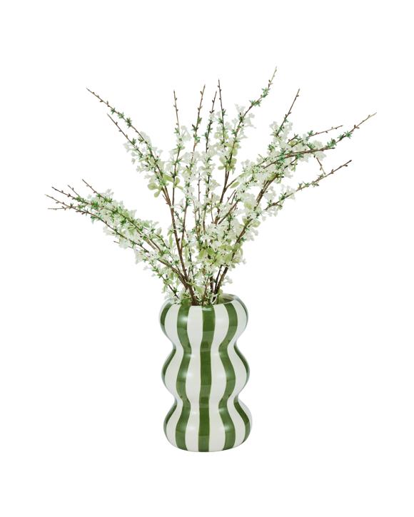 Bubble Green Stripe Vase