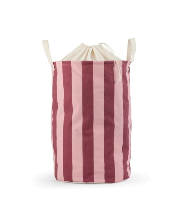 Striped Pop Up Laundry Hamper - Red and Pink