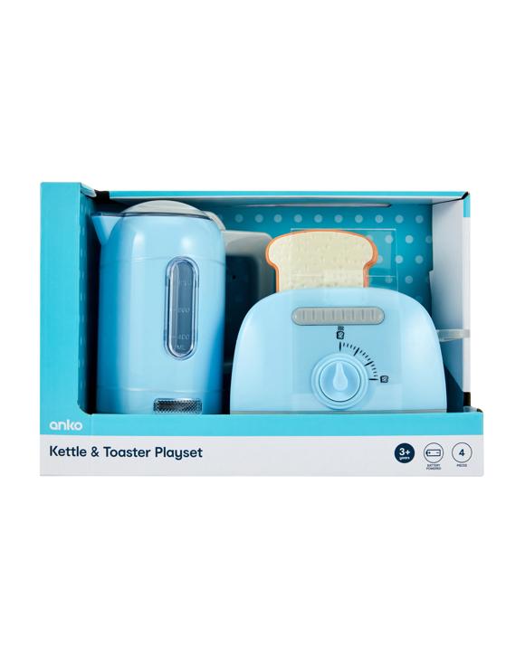 4 Piece Kettle and Toaster Playset