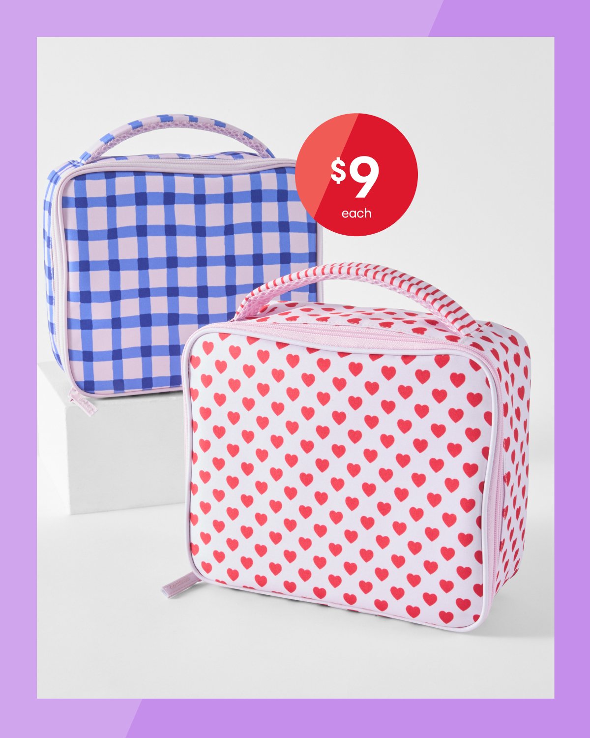 Square Hearts Cold Box $9. Square Check Cold Box $9.