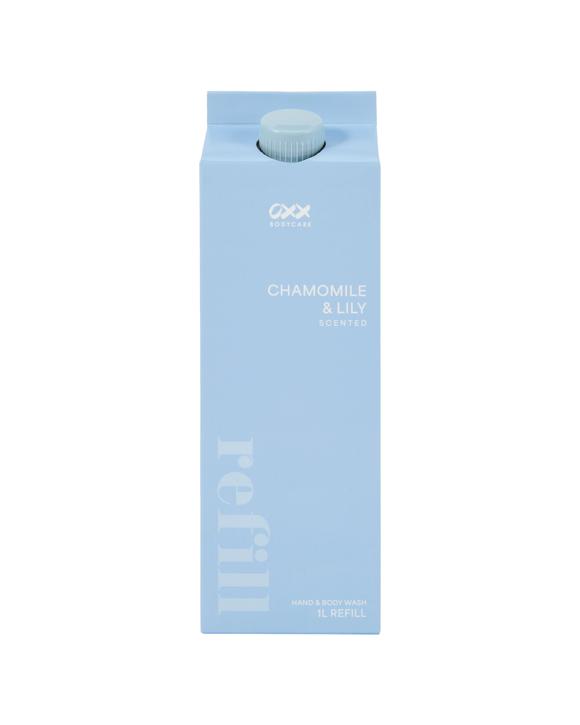 OXX Bodycare Hand and Body Wash Refill 1L - Chamomile and Lily Scented