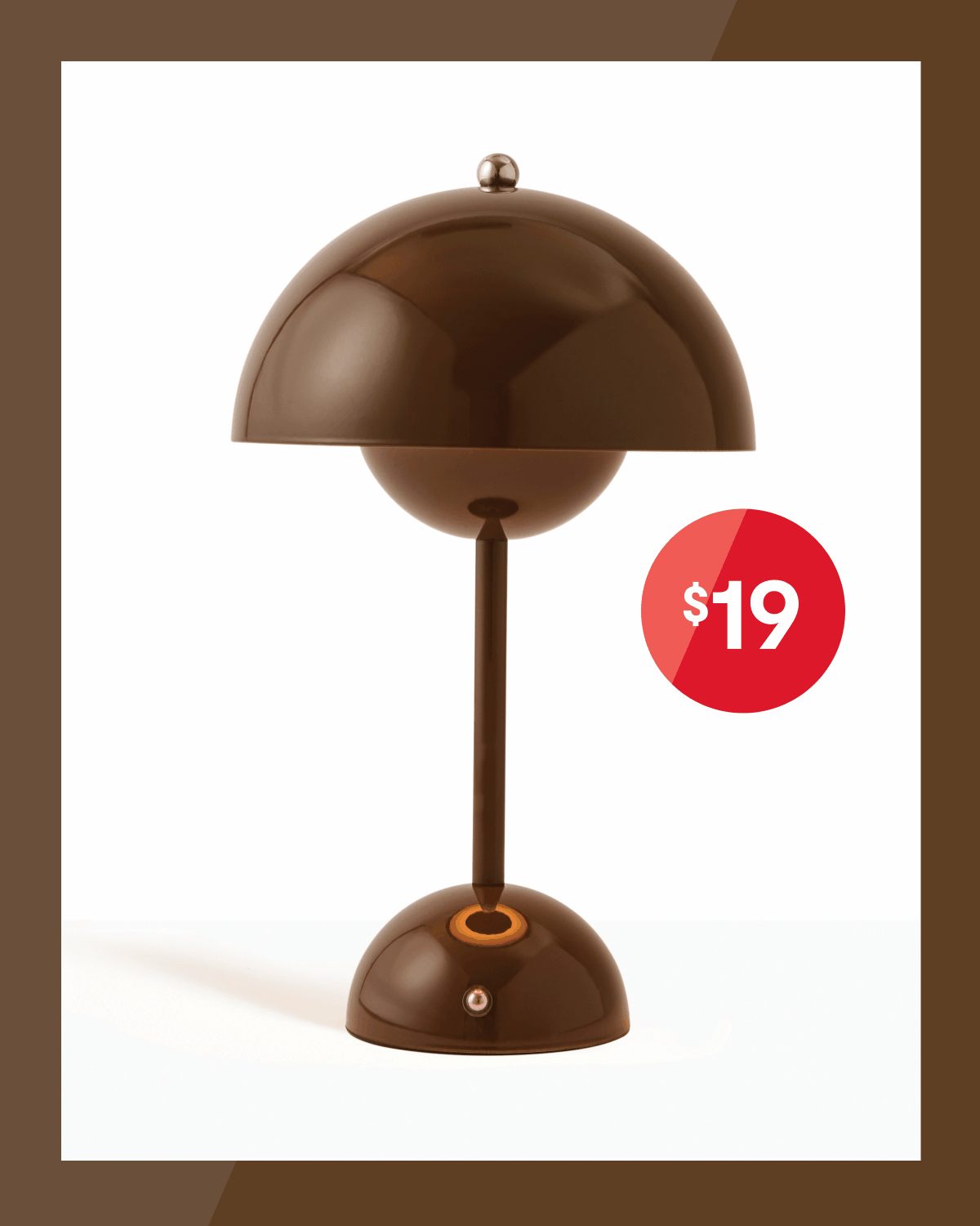 Nico Portable Rechargeable Lamp - Chocolate