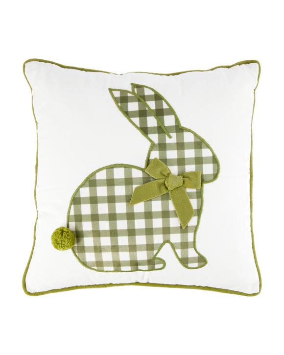 43cm Bunny Cushion - Green