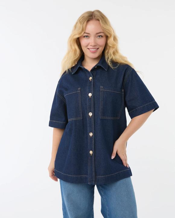 Short Sleeve Denim Shirt