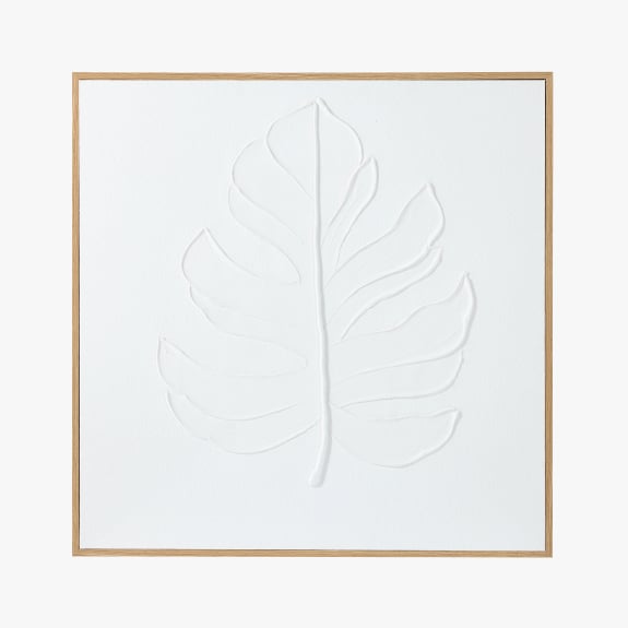 Textured leaf framed canvas $28.