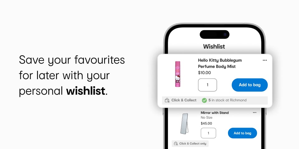 Save your favourites for later with your personal wishlist.