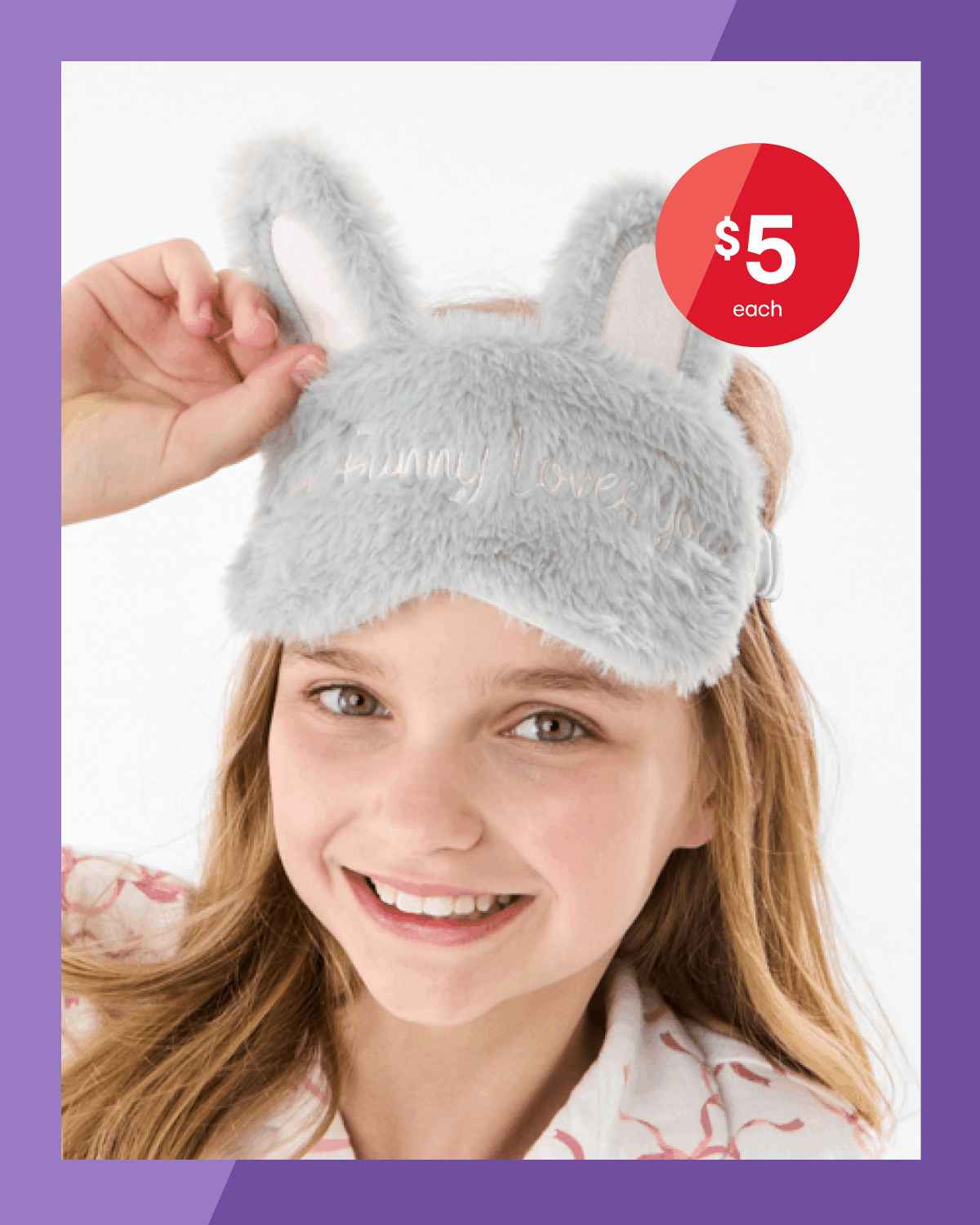 Bunny eye mask $5ea.